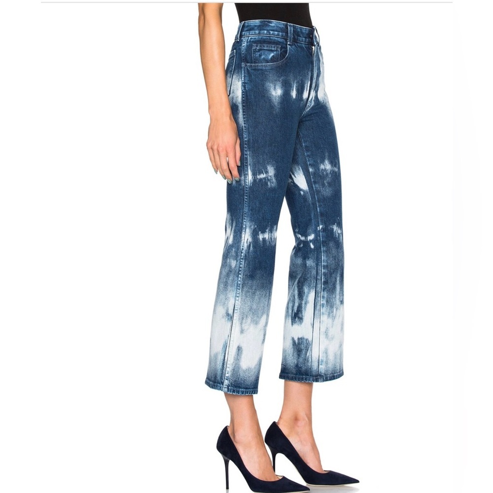 Stella McCartney Tie Dye High Rise Kick Flare Jeans Women's - Picture 3 of 16